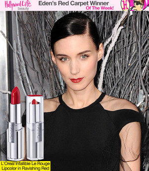 Rooney Mara's Matte Red Lips Lush Lashes Makes Her This Week's Red ...