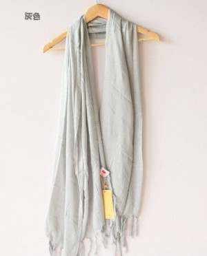 Wholesale Fashion Love Quotes Italian Linen Material Tassel Scarf