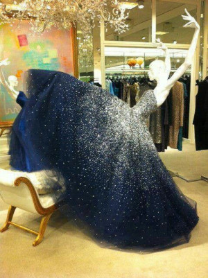 The mannequin looks funny, but the dress looks amazing. It's like a ...