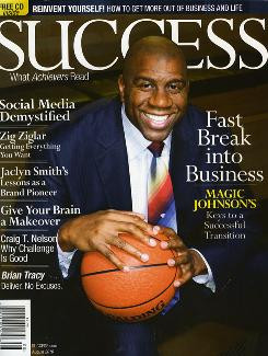 Magic Johnson on the cover of 