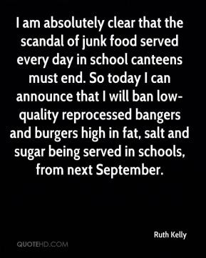 ... in fat, salt and sugar being served in schools, from next September