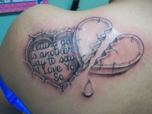 Touching Broken Heart Tattoo