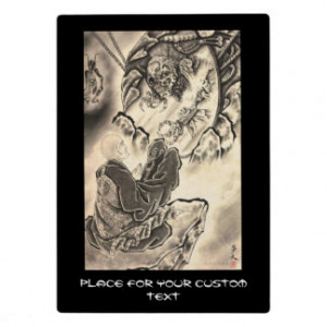 Cool Classic Vintage Japanese Demon Monk Tattoo Plaques picture