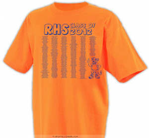 Graduating Class Names w/ Mascot Shirt T-shirt Design