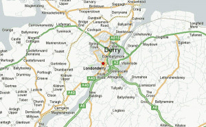 Derry Ireland Map