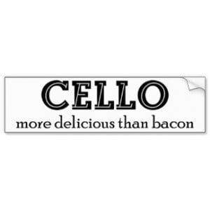Cello Delicious Bacon Bumper Sticker