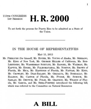 2000 (113 th ): Puerto Rico Status Resolution Act
