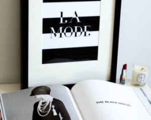 PRINTABLE Quote art // french quote , black and white, Coco Chanel, la ...
