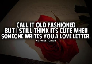 call me old fashioned