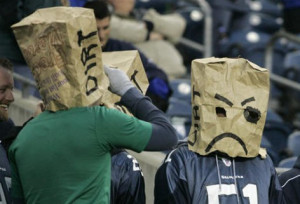 Two Seahawks fans display their unhappiness — or perhaps their ...