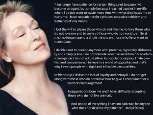 ICON AND STATE OF MIND – MERYL STREEP