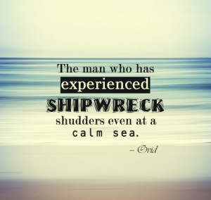 ship and sailing quote on shipwreck