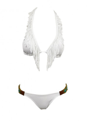 Despi Swimwear 'White Fringe Bikini' Fringe Swimsuit by Despi 2013 ...
