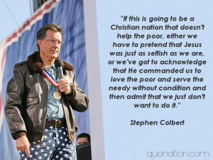 If this is going to be a Christian nation that doesnt help the poor ...