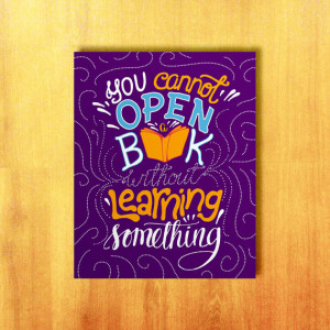 Reading is Learning Confucius Printable Quote (Lettering, Illustration ...