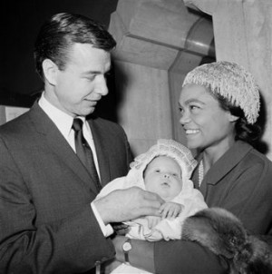 Eartha Kitt, husband John William McDonald, and baby, Kitt