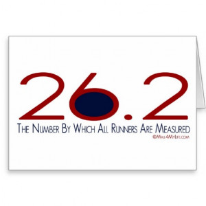 26.2 – The Number Quote Greeting Card