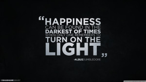 Albus Dumbledore quote about happiness
