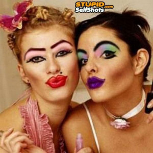 Too much makeup fail, girls bathroom selfie - Stupid Self ...