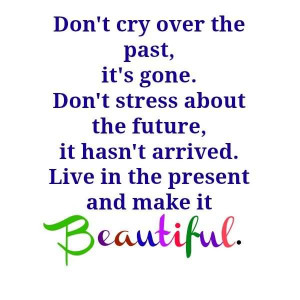 Inspirational Quote: Don’t Cry Over The Past, It’s Gone