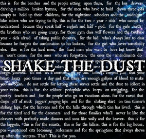 shake the dust