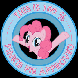 Pinkie Pie reacting with 'pinkie pie seal of approval', 'transparent ...