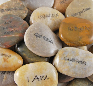 Engraved River Rocks - Inspirational Sayings