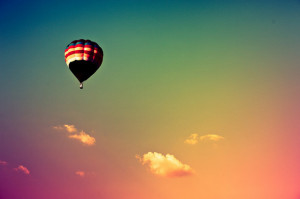 hot air balloon, photograph, photography, pretty, sky