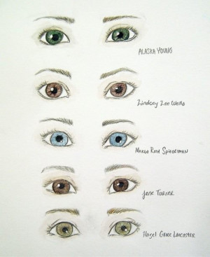 Ojos de los personajes de los libros de John Green♥ Buscando a ...