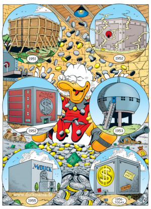 The history of Scrooge McDuck’s iconic Money Bin. By Don Rosa~