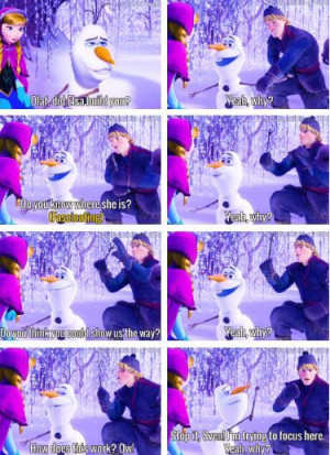 ... love Kristoff in the background, and how Olaf calls him Sven