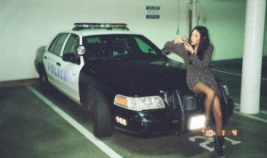 ... shit up, fuck the police, girl, illigal, lol, police car, smoke, weed