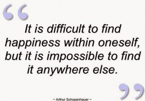 Happiness is not determined by what’s happening around you, but ...