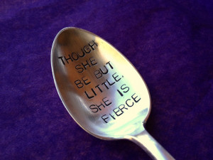 Shakespeare quotes on spoons.
