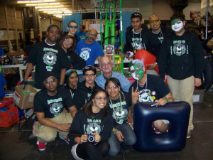 Part of the team snapping a pic with Woodie and the bot at the 2011 ...