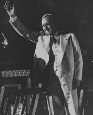 Alf Landon's lectern actually is made of lead, rather than steel. The ...