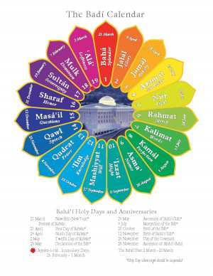 Baha’i Feast Calendar