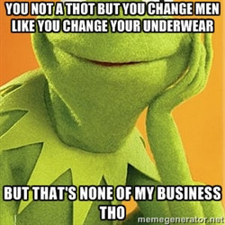 Kermit the frog - You not a Thot but you change men like you change ...