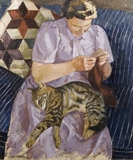Aldridge, Lady With Cat (c1950). From the Fry Art Gallery, Saffron ...