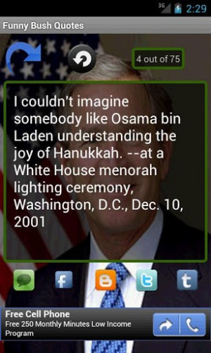 View bigger - Funny Bush Quotes for Android screenshot