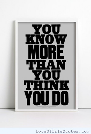 you know more than you think trust30 you know more