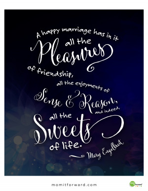 Lighter version of the Happy Marriage quote :