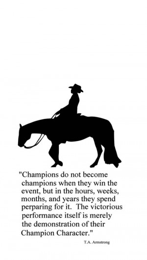 145 hq western horse and rider champions quote 28 x 45 inches 34 00 ...