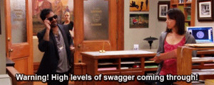 tagged as tom haverford swagger april ludgate parks and recreation gif