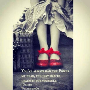 You Have Always Had The Power.....