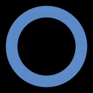 The blue circle is used to represent diabetes awareness.