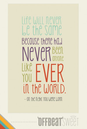 ... Night You Were Born Children's Book Quote by offbeatsweet, $22.00 More