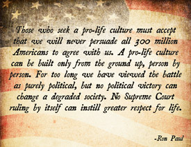 Ron Paul Pro-Life Poster