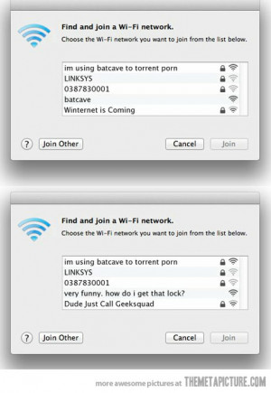Funny photos funny Wi Fi names college