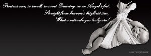 Precious One Dancing in on Angels Feet Facebook Cover Layout